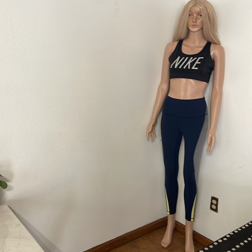 Lululemon Kick Serve Sweat Tight 25" -True Navy Heathered Slate / Sheer Lemon - Picture 15 of 15